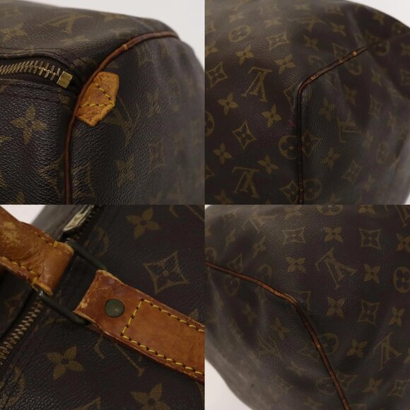 LOUIS VUITTON Monogram Keepall 55 Boston Bag M41424 LV Auth 122337 - Picture 16 of 16